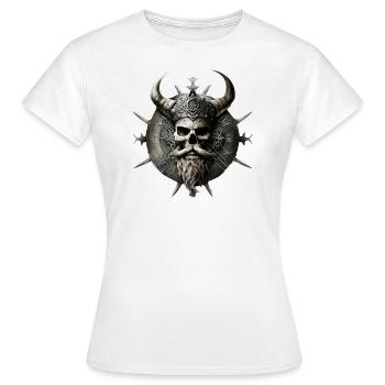 Viking Skull Dark - Frauen T-Shirt - Weiß - Vorne - AI Model Female 172 dark (172cm)