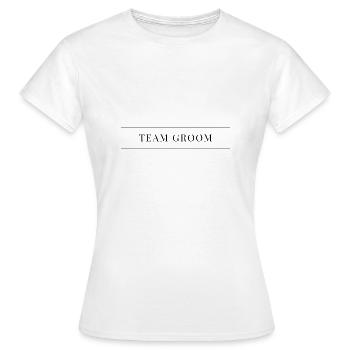 Team Groom - Women's T-Shirt - white - Front - AI Model Female 172 dark (172cm)
