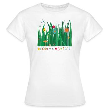 Prairie de biodiversité - T-shirt Femme - blanc - Devant - AI Model Female 172 dark (172cm)