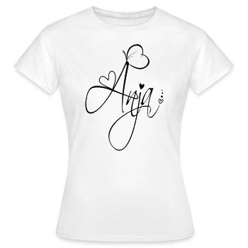 Anja Name Vorname Mädchen Kalligrafie Dekor - Frauen T-Shirt - Weiß - Vorne - AI Model Female 172 dark (172cm)