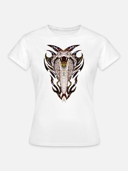 Schlangen Tribal Cobra - Frauen T-Shirt - Weiß