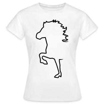 Cheval islandais - T-shirt Femme - blanc - Devant - AI Model Female 172 dark (172cm)