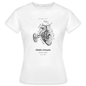 tricycle - T-shirt Femme - blanc - Devant - AI Model Female 172 dark (172cm)