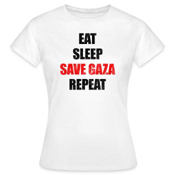 Save Gaza Streifen Palestine Free Geschenk - Frauen T-Shirt - Weiß - Vorne - AI Model Female 172 dark (172cm)
