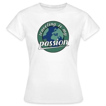 Travel - Travel - traveling is my passion - Women's T-Shirt - white - Front - AI Model Female 172 dark (172cm)
