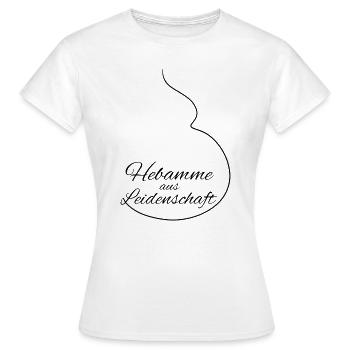 Hebamme aus Leidenschaft - Frauen T-Shirt - Weiß - Vorne - AI Model Female 172 dark (172cm)