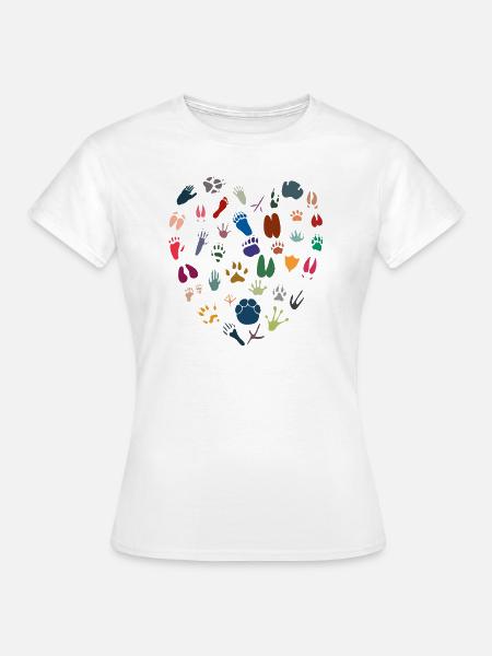 Tierisches Herz - Frauen T-Shirt - Weiß