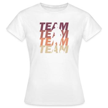 équipe de football - T-shirt Femme - blanc - Devant - AI Model Female 172 dark (172cm)
