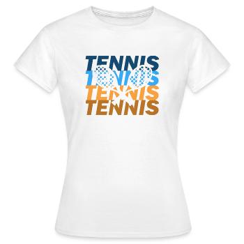Raquette de tennis - T-shirt Femme - blanc - Devant - AI Model Female 172 dark (172cm)
