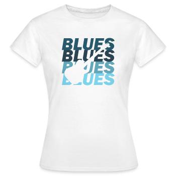 Blues - Frauen T-Shirt - Weiß - Vorne - AI Model Female 172 dark (172cm)