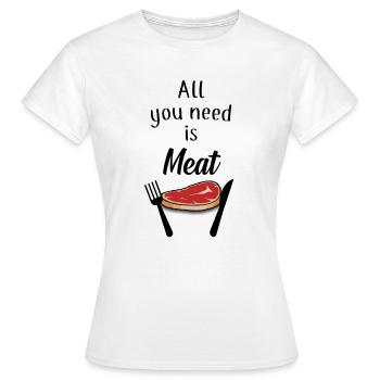 Viande, viande - T-shirt Femme - blanc - Devant - AI Model Female 172 dark (172cm)