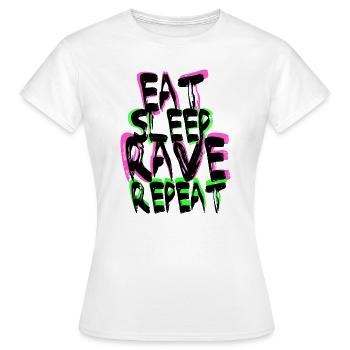 Rave Repeat - Women's T-Shirt - white - Front - AI Model Female 172 dark (172cm)