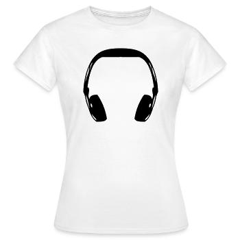 headphone - Frauen T-Shirt - Weiß - Vorne - AI Model Female 172 dark (172cm)