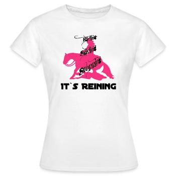 riding_sliding_stopping - Women's T-Shirt - white - Front - AI Model Female 172 dark (172cm)
