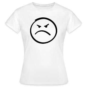 Evil face - Women's T-Shirt - white - Front - AI Model Female 172 dark (172cm)