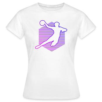 Handball Kinder Mädchen Handballer Damen Frauen - Frauen T-Shirt - Weiß - Vorne - AI Model Female 172 dark (172cm)