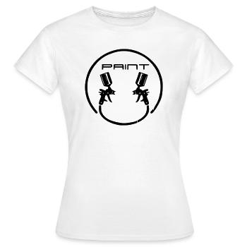 Paint - Women's T-Shirt - white - Front - AI Model Female 172 dark (172cm)