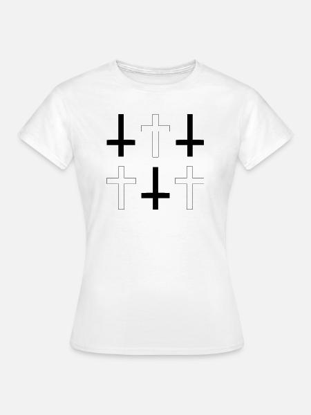6 Kreuze - Frauen T-Shirt - Weiß