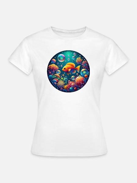 Unterwasser Zauberwelt - Frauen T-Shirt - Weiß