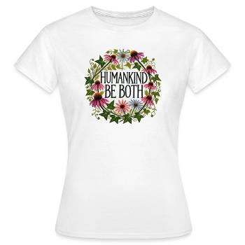 L’humanité soit les deux - T-shirt Femme - blanc - Devant - AI Model Female 172 dark (172cm)