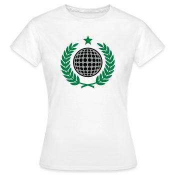 Couronne de laurier (Golf) 02 - T-shirt Femme - blanc - Devant - AI Model Female 172 dark (172cm)