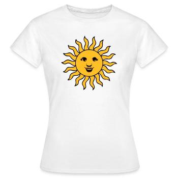 summer sun sunbeam friendly - Women's T-Shirt - white - Front - AI Model Female 172 dark (172cm)