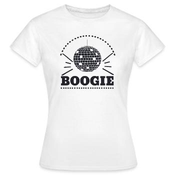 Boogie - Frauen T-Shirt - Weiß - Vorne - AI Model Female 172 dark (172cm)