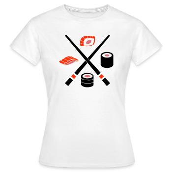 Sushi - Frauen T-Shirt - Weiß - Vorne - AI Model Female 172 dark (172cm)