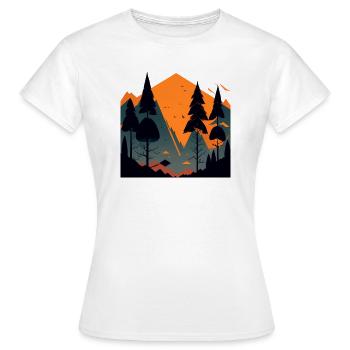 Simple landscape - Women's T-Shirt - white - Front - AI Model Female 172 dark (172cm)