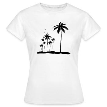Palm Island - Women's T-Shirt - white - Front - AI Model Female 172 dark (172cm)