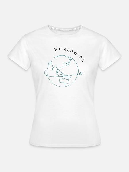 Weltweit reisen - Frauen T-Shirt - Weiß