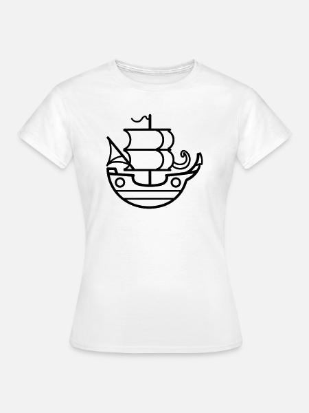 Piratenschiff - Frauen T-Shirt - Weiß
