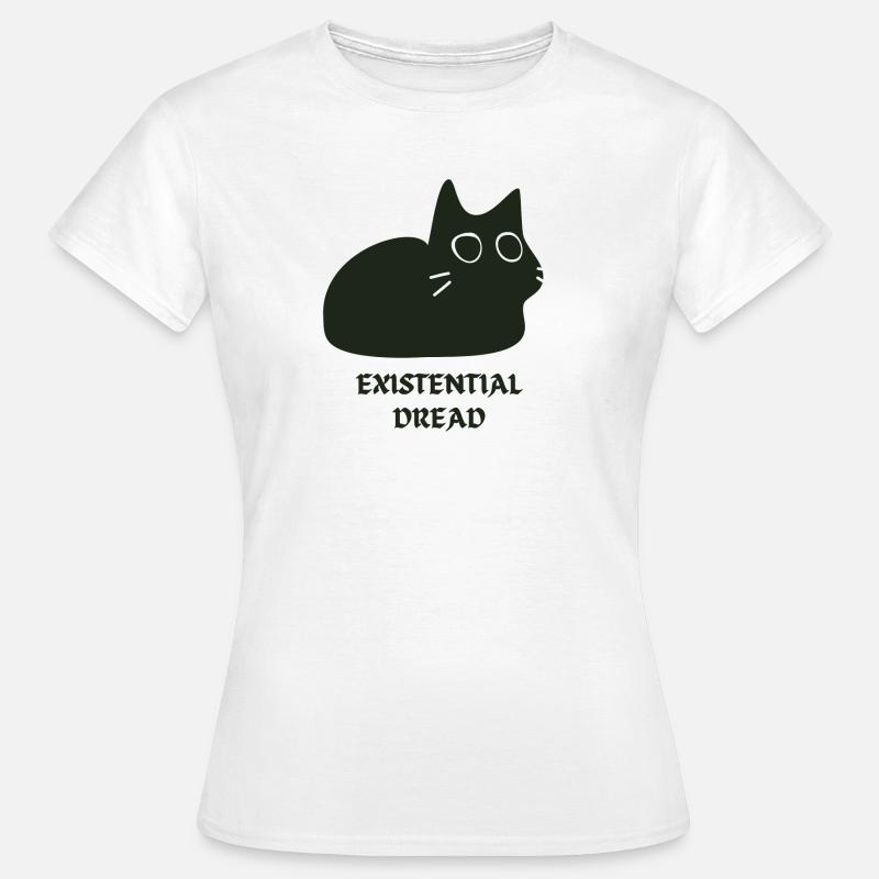 Existential Dread Cat - Women's T-Shirt - white