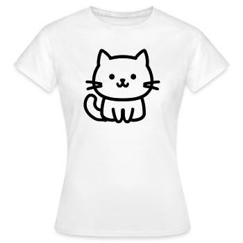 chat - T-shirt Femme - blanc - Devant - AI Model Female 172 dark (172cm)