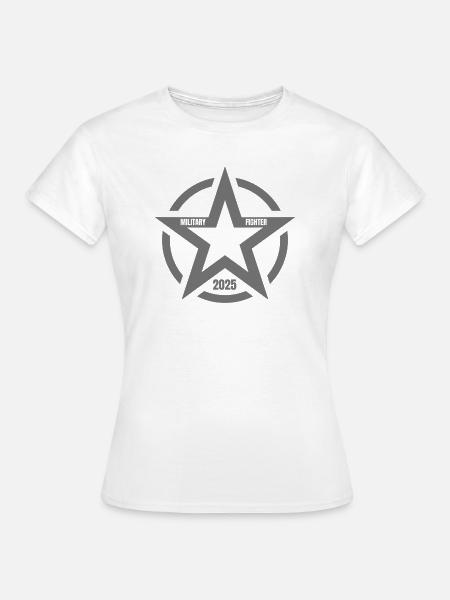 Military Fighter - Frauen T-Shirt - Weiß