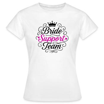 Équipe de soutien à la mariée - T-shirt Femme - blanc - Devant - AI Model Female 172 dark (172cm)