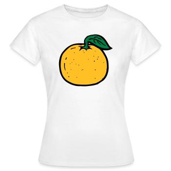 orange - Frauen T-Shirt - Weiß - Vorne - AI Model Female 172 dark (172cm)