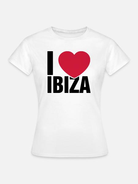 I love Ibiza - Frauen T-Shirt - Weiß