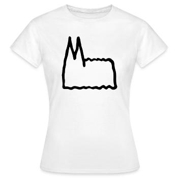 Kölner Dom - Frauen T-Shirt - Weiß - Vorne - AI Model Female 172 dark (172cm)
