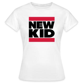 New Kid in Dubstep Look - Women's T-Shirt - white - Front - AI Model Female 172 dark (172cm)