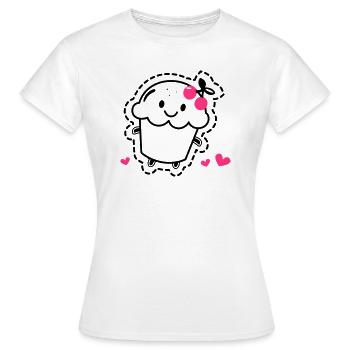 Muffin - Frauen T-Shirt - Weiß - Vorne - AI Model Female 172 dark (172cm)