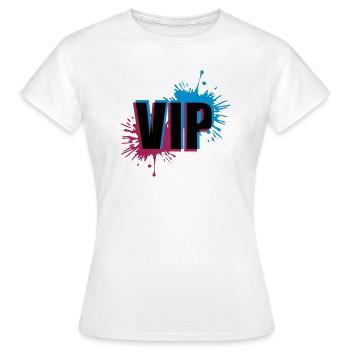 VIP 3D Effekt - Frauen T-Shirt - Weiß - Vorne - AI Model Female 172 dark (172cm)