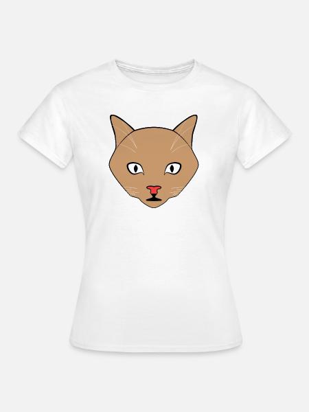 Katze Braun - Frauen T-Shirt - Weiß