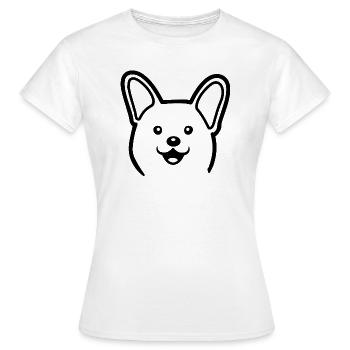 Dog Corgi canine - Women's T-Shirt - white - Front - AI Model Female 172 dark (172cm)