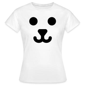 Visage d’ours - T-shirt Femme - blanc - Devant - AI Model Female 172 dark (172cm)