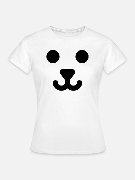 Bären Gesicht - Frauen T-Shirt - Weiß