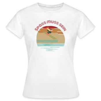 Spass muss sein - Frauen T-Shirt - Weiß - Vorne - AI Model Female 172 dark (172cm)