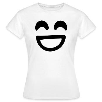Lächeln Gesicht Vektor - Frauen T-Shirt - Weiß - Vorne - AI Model Female 172 dark (172cm)