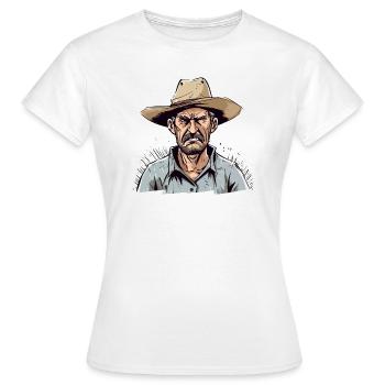 Paysan énervé n°1 - T-shirt Femme - blanc - Devant - AI Model Female 172 dark (172cm)