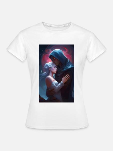 Leidenschaftliches ätherisches Fantasiepaar - Frauen T-Shirt - Weiß